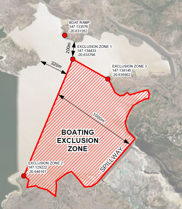 Temporary exclusion zone effective Wednesday 17 April 2019