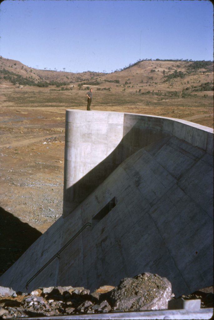 Callide Dam under construction, 1965