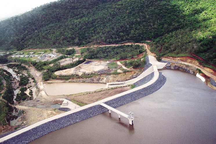 Peter Faust Dam during construction