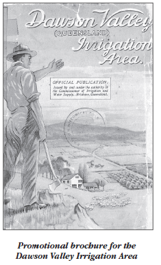 Promotional brochure for the Dawson Valley irrigation area