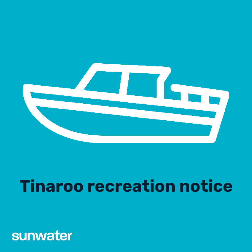 Tinaroo recreation notice icon
