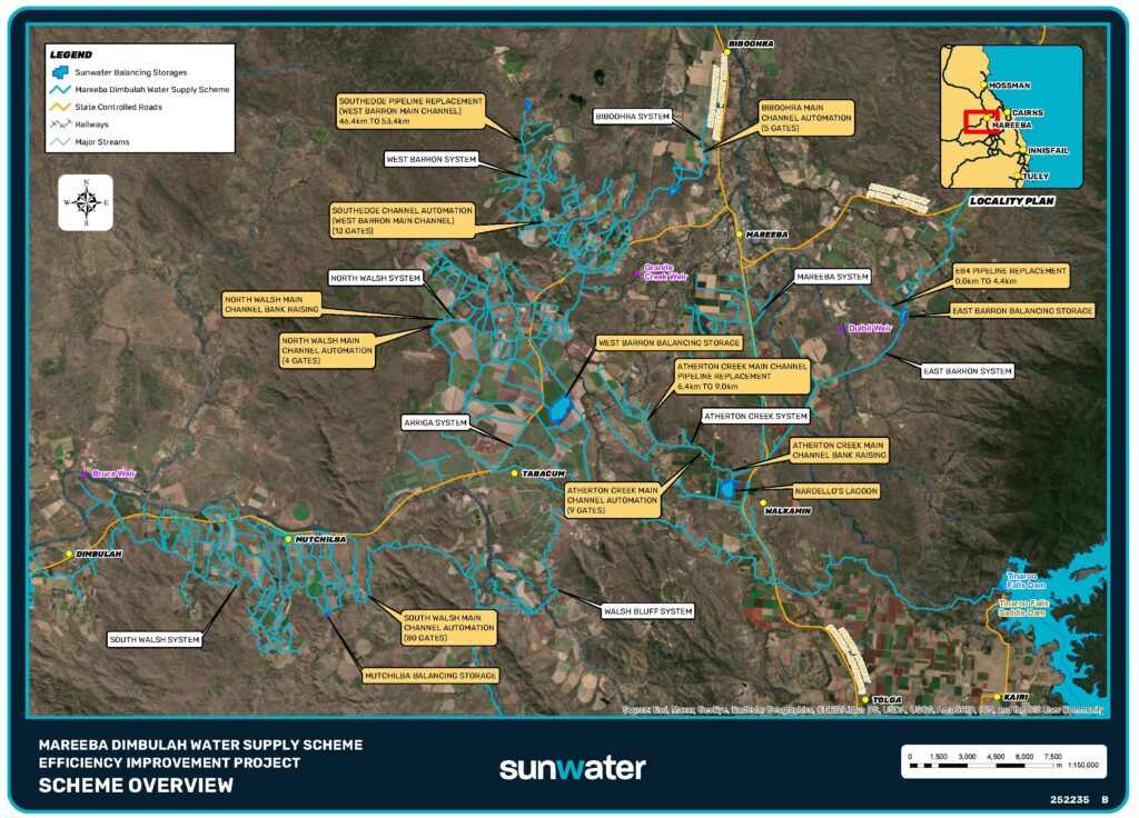 Mareeba-Dimbulah Water Supply Scheme Efficiency Improvement Project - Project Map