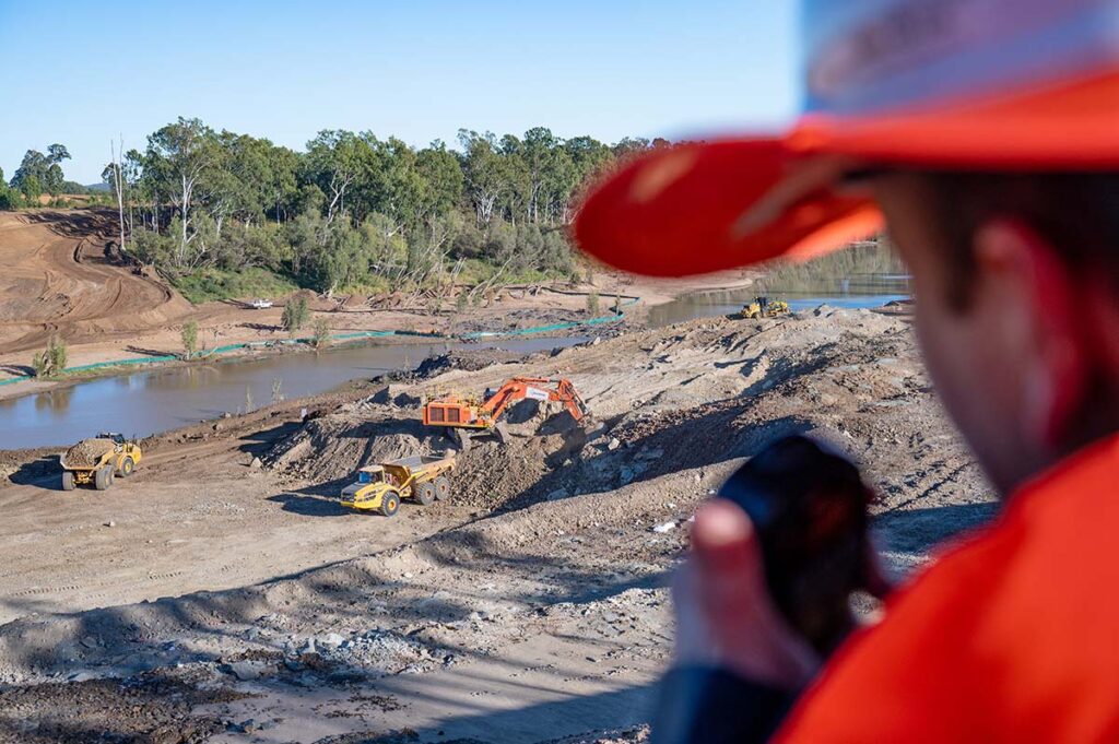 Rookwood Weir site worker