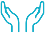 Employee Benefits - My wellbeing icon - showing two hands with the palms of the hands facing upward